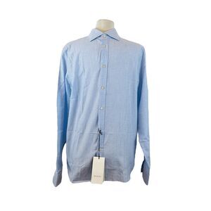 Gucci Men's Blue Pocket Button Down Shirt